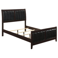 Load image into Gallery viewer, Carlton Queen Upholstered Bed Cappuccino and Black image
