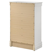 Load image into Gallery viewer, Louis Philippe 5-drawer Bedroom Chest White
