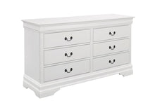 Load image into Gallery viewer, Louis Philippe 6-drawer Dresser White image
