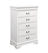 Load image into Gallery viewer, Louis Philippe 5-drawer Chest White image
