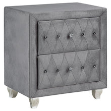Load image into Gallery viewer, Deanna 2-drawer Rectangular Nightstand Grey image
