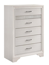 Load image into Gallery viewer, Miranda 5-drawer Chest White and Rhinestone
