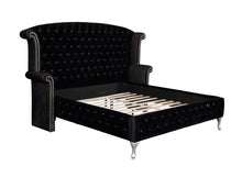 Load image into Gallery viewer, Deanna Eastern King Tufted Upholstered Bed Black image
