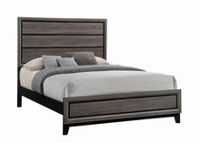 Load image into Gallery viewer, Watson Eastern King &amp; Queen Bed Grey Oak and Black
