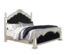 Load image into Gallery viewer, Heidi Eastern King Upholstered Poster Bed Metallic Platinum image
