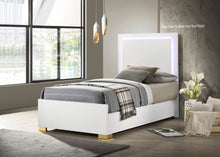 Load image into Gallery viewer, Marceline Bed with LED Headboard White image
