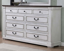 Load image into Gallery viewer, Hillcrest 9-drawer Dresser Dark Rum and White image

