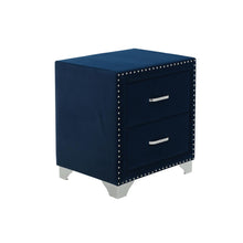 Load image into Gallery viewer, Melody 2-drawer Upholstered Nightstand Pacific Blue image
