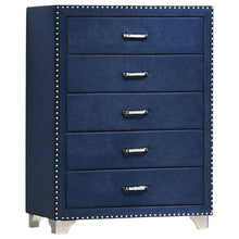 Load image into Gallery viewer, Melody 5-drawer Upholstered Chest Pacific Blue image
