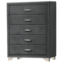 Load image into Gallery viewer, Melody 5-drawer Upholstered Chest Grey image
