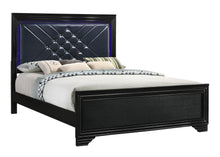 Load image into Gallery viewer, Penelope Queen Bed with LED Lighting Black and Midnight Star image
