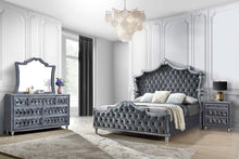 Load image into Gallery viewer, Antonella 4-Piece Queen Upholstered Tufted Bedroom Set Grey
