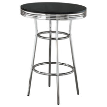 Load image into Gallery viewer, Theodore Round Bar Table Black and Chrome image
