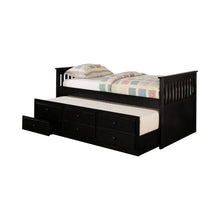 Load image into Gallery viewer, Rochford Twin Captain&#39;s Daybed with Storage Trundle Black image
