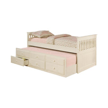 Load image into Gallery viewer, Rochford Twin Captain&#39;s Bed with Storage Trundle White image
