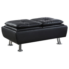 Load image into Gallery viewer, Dilleston Contemporary Black Ottoman image
