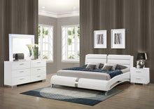 Load image into Gallery viewer, Jeremaine Bedroom Set with LED Mirror Glossy White
