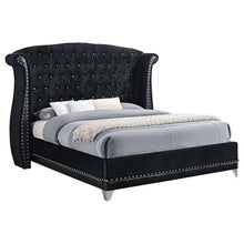 Load image into Gallery viewer, Barzini Eastern King Tufted Upholstered Bed Black image
