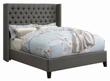 Load image into Gallery viewer, Bancroft Demi-wing Upholstered Eastern King Bed Grey image
