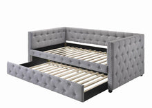 Load image into Gallery viewer, Mockern Tufted Upholstered Daybed with Trundle Grey image
