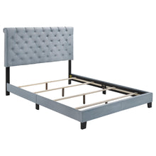 Load image into Gallery viewer, Warner Queen Upholstered Bed Slate Blue image

