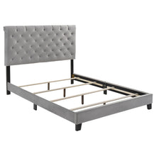 Load image into Gallery viewer, Warner Queen Upholstered Bed Grey image
