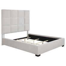 Load image into Gallery viewer, Panes Eastern King Tufted Upholstered Panel Bed Beige image
