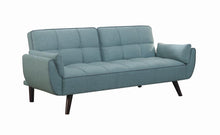Load image into Gallery viewer, Caufield Biscuit-tufted Sofa Bed Turquoise Blue image

