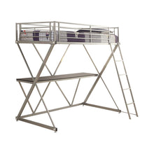 Load image into Gallery viewer, Hyde Twin Workstation Loft Bed Silver image
