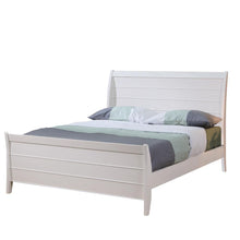 Load image into Gallery viewer, Selena Full Sleigh Platform Bed Cream White image
