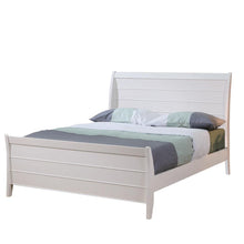Load image into Gallery viewer, Selena Twin Sleigh Platform Bed Cream White image
