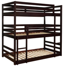 Load image into Gallery viewer, Sandler Twin Triple Bunk Bed Cappuccino image
