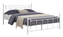 Load image into Gallery viewer, Canon Queen Metal Slatted Headboard Platform Bed - White image

