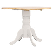 Load image into Gallery viewer, Allison Drop Leaf Round Dining Table Natural Brown and White image

