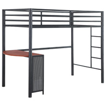 Load image into Gallery viewer, Fisher Twin Workstation Loft Bed Gunmetal image

