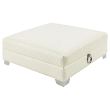Load image into Gallery viewer, Chaviano Upholstered Ottoman Pearl White image
