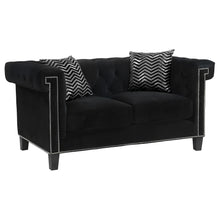 Load image into Gallery viewer, Reventlow Tufted Loveseat Black image
