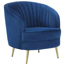 Load image into Gallery viewer, Sophia Upholstered Vertical Channel Tufted Chair Blue image

