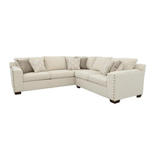 Load image into Gallery viewer, Aria L-shaped Sectional with Nailhead Oatmeal image

