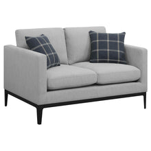 Load image into Gallery viewer, Apperson Cushioned Back Loveseat Light Grey image
