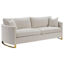 Load image into Gallery viewer, Corliss Upholstered Arched Arms Sofa Beige image
