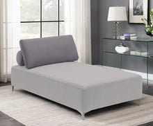 Load image into Gallery viewer, Giovanni Upholstered Accent Chaise with Removable Pillow Grey image
