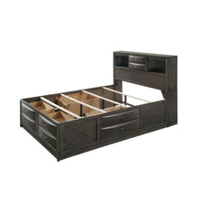 Load image into Gallery viewer, Crown Mark Emily King Captain&#39;s Storage Bed in Grey
