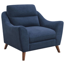 Load image into Gallery viewer, Gano Sloped Arm Upholstered Chair Navy Blue image
