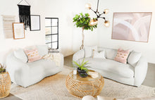 Load image into Gallery viewer, Isabella Upholstered Tight Back Living Room Set White image

