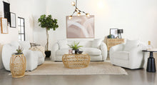 Load image into Gallery viewer, Isabella Upholstered Tight Back Living Room Set White
