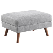 Load image into Gallery viewer, Churchill Ottoman with Tapered Legs Grey image
