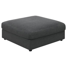 Load image into Gallery viewer, Serene Upholstered Rectangular Ottoman Charcoal image
