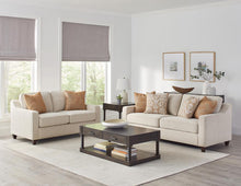 Load image into Gallery viewer, Christine Cushion Back Living Room Set Beige

