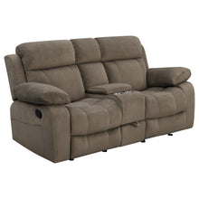 Load image into Gallery viewer, Myleene Glider Loveseat with Console Mocha image
